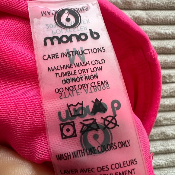 Mono B Sports Bra Rose Pink Racer Back NWT - Picture 5 of 8